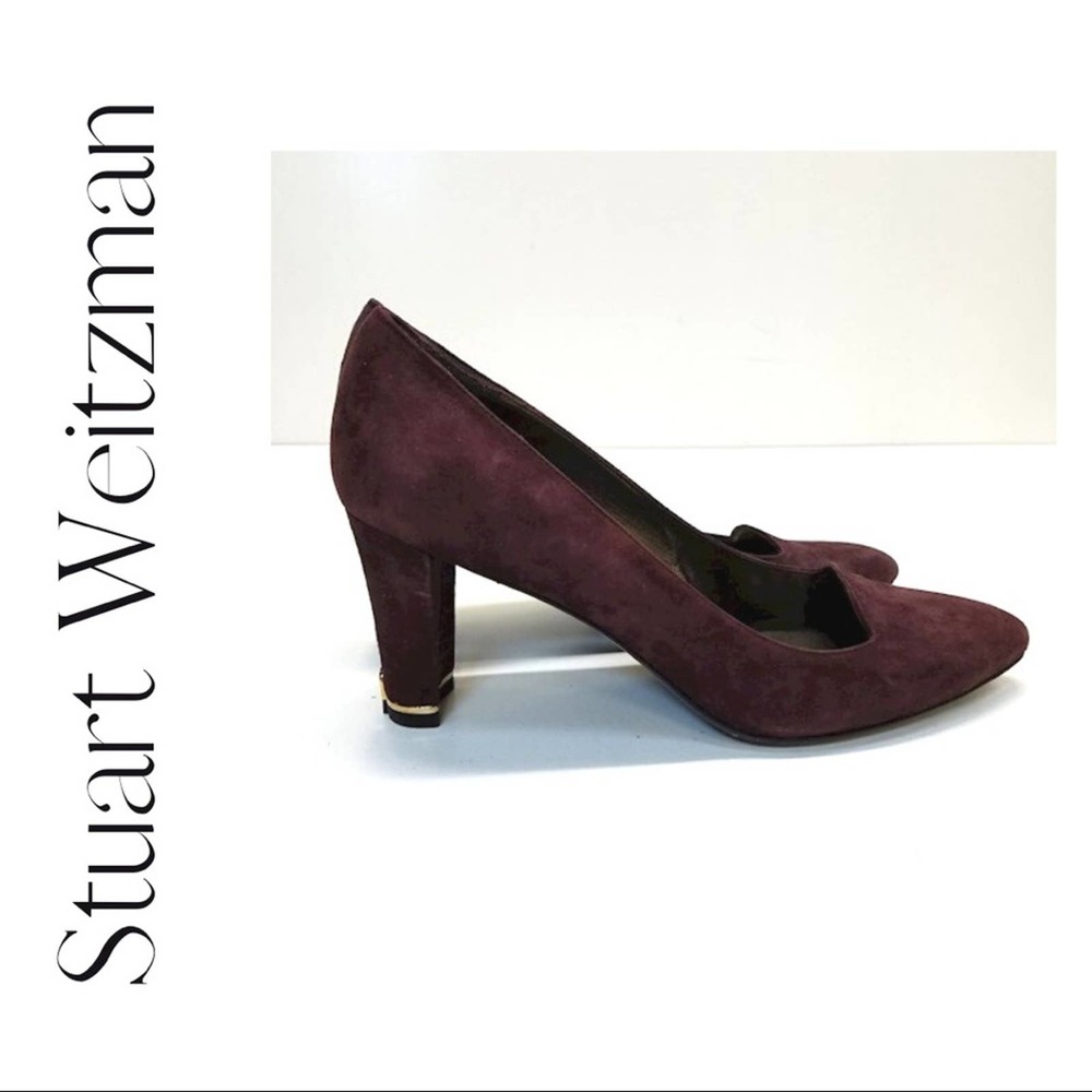 Stuart Weitzman Limited Edition Burgundy Suede Pump Heels